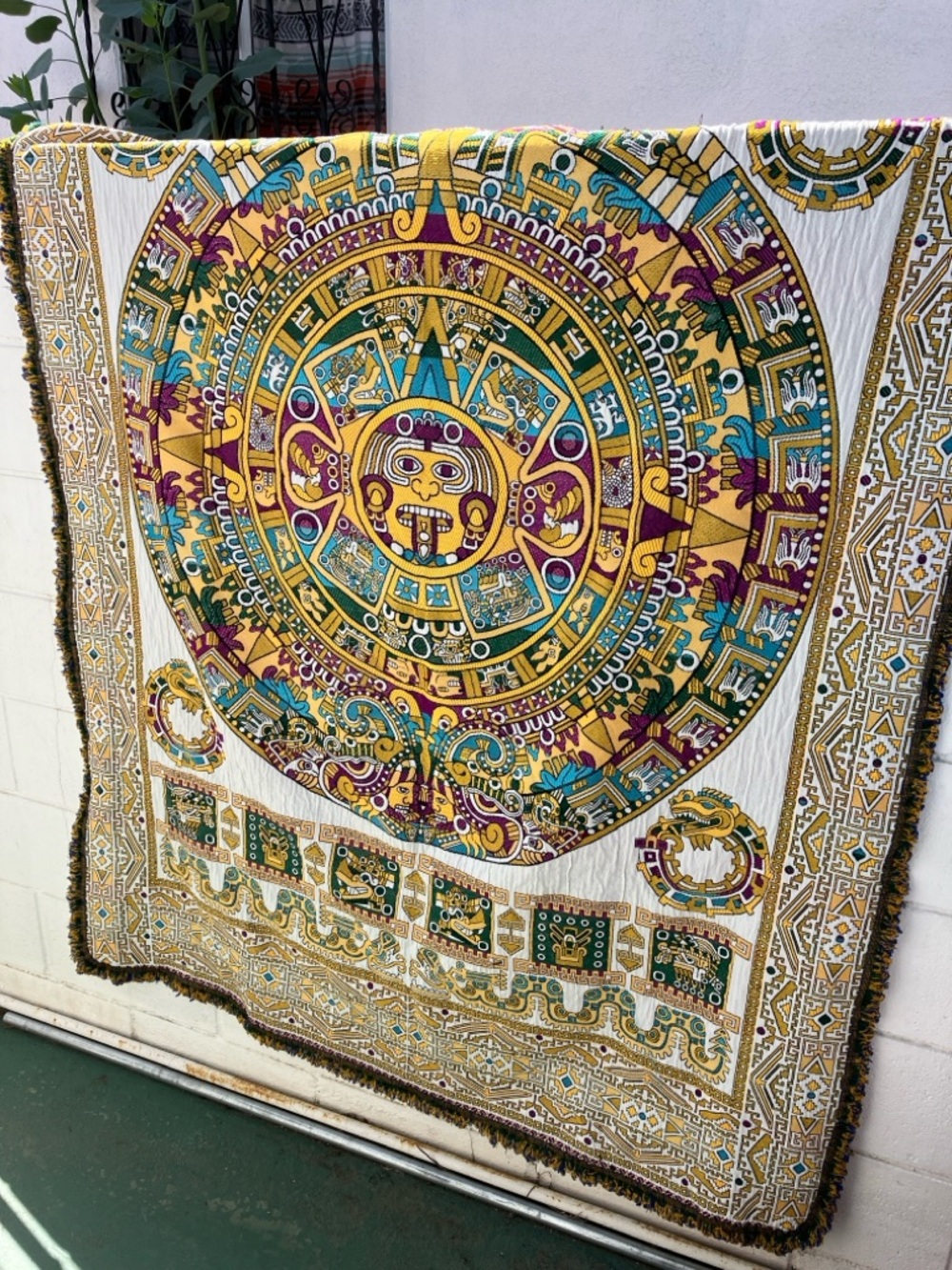 Mexican Aztec Calendar Bed Spread